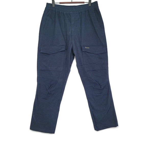 YoungLA Navy Cargo Pants Men’s L | Streetwear Utility Pockets - Picture 2 of 8
